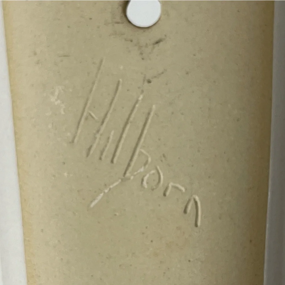 HILBORN Canada Wall Pocket Vase Lily Art Pottery Rose Pink Signed Vintage - Picture 7 of 7